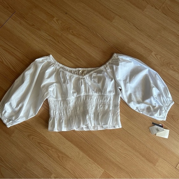 NWT Open Edit OTS White Cotton Poplin Blouse Women’s 2X - Picture 5 of 8